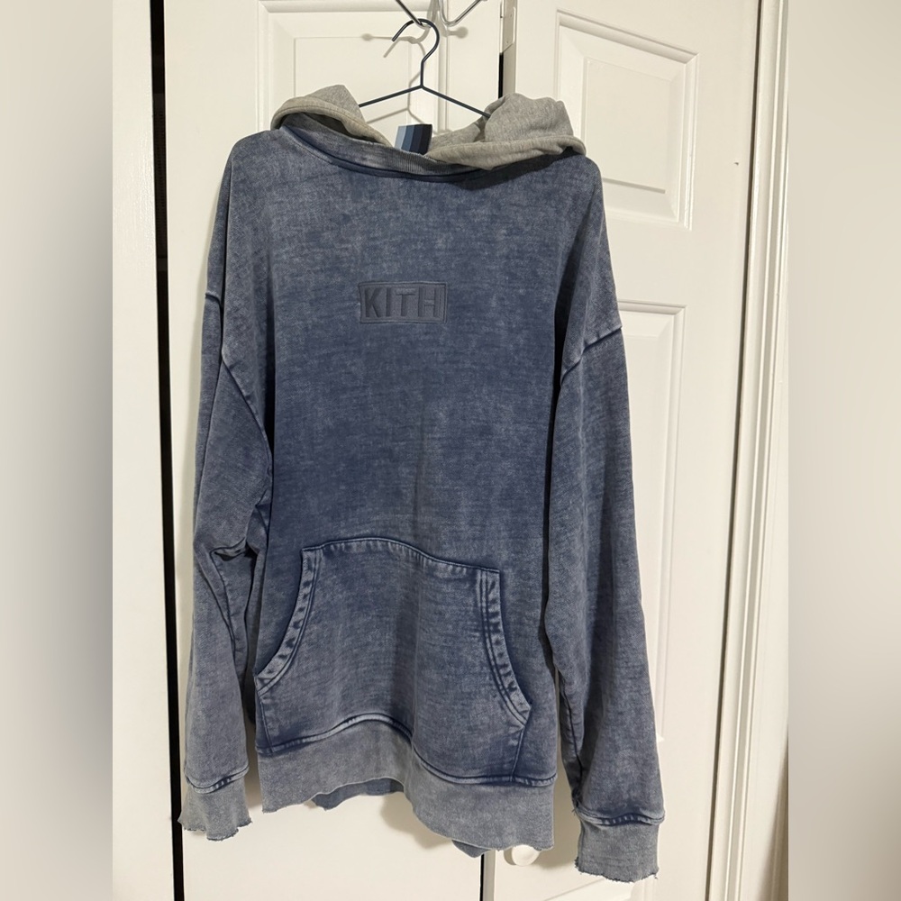 Kith Blue Men's  denim Sweatshirt indigo two tone *sold out rare* hoodie